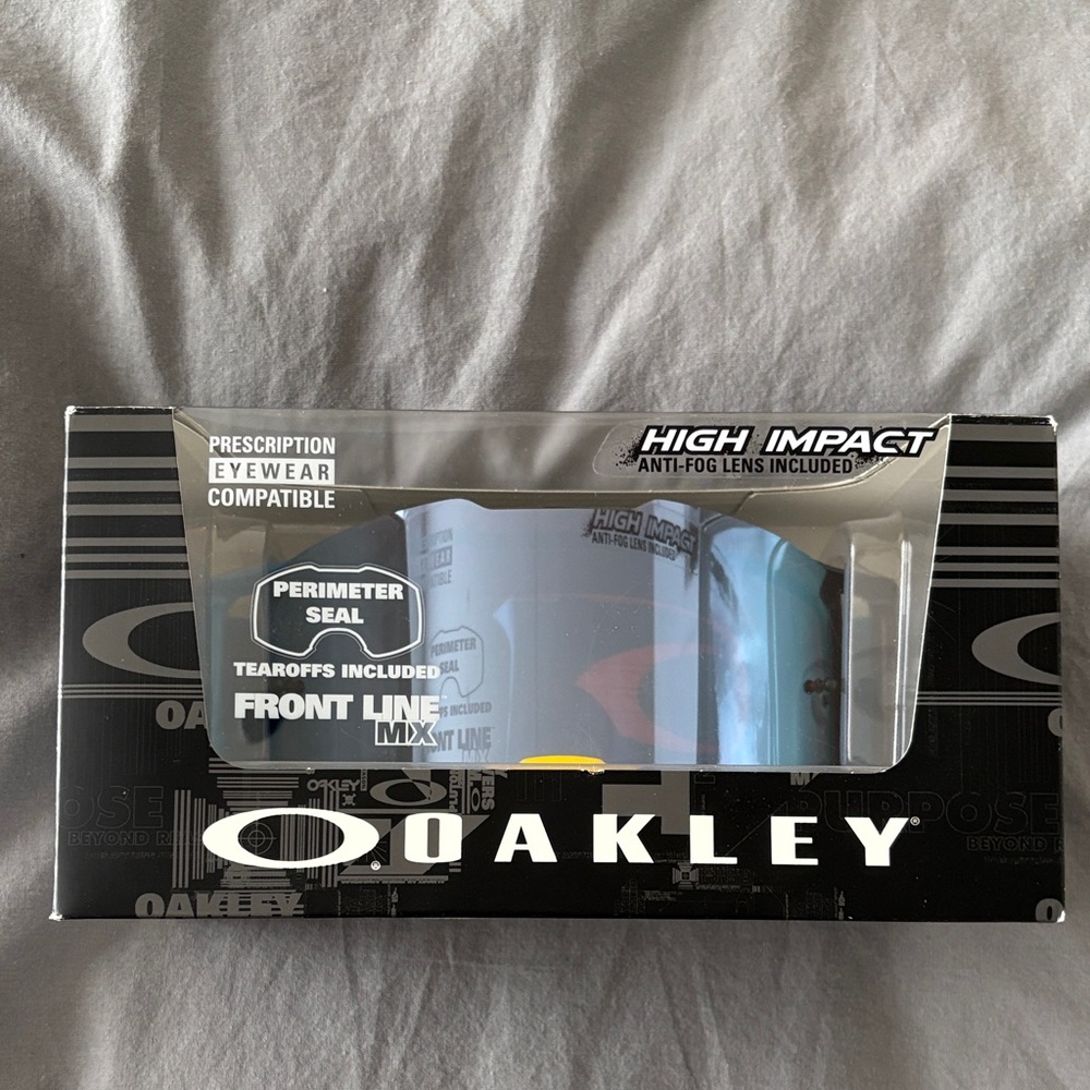 Oakley Front Line MX Dissolve Yel Blue w/ PRIZM MX Saphire goggle see comments